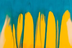 Yellow and blue dripping abstract image